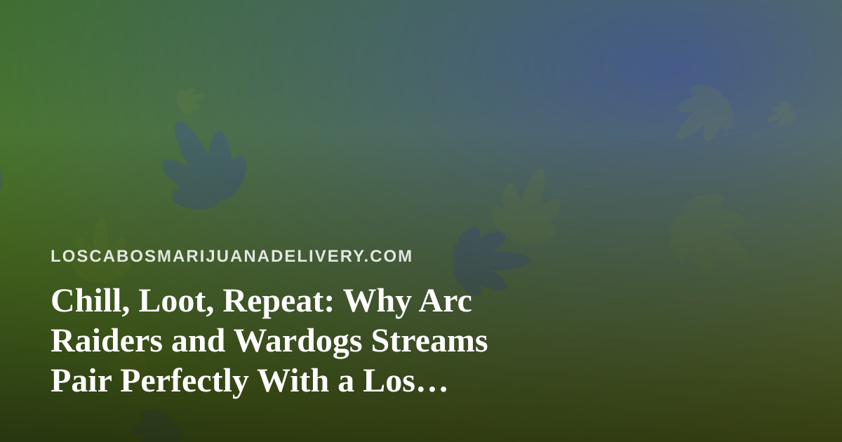 Chill, Loot, Repeat: Why Arc Raiders and Wardogs Streams Pair Perfectly With a Los Cabos Delivery Night