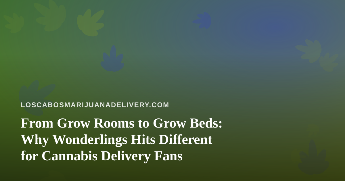 From Grow Rooms to Grow Beds: Why Wonderlings Hits Different for Cannabis Delivery Fans